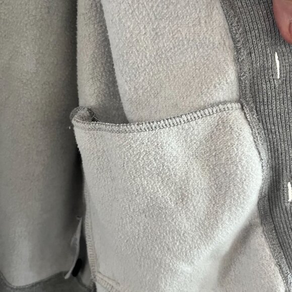 TED Baker London Sweater Womens 4 Gray Button Up Wool Blend Knit Coat - Picture 10 of 11